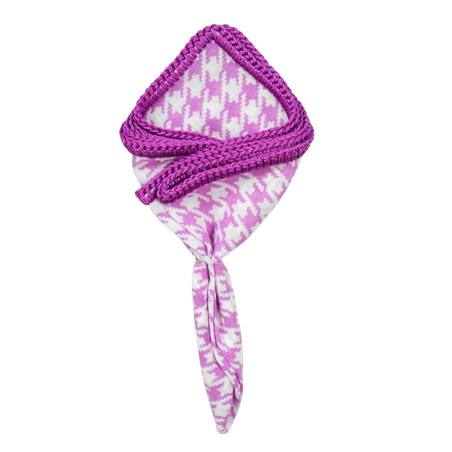 Orchid Houndstooth with Violet Signature Border-1