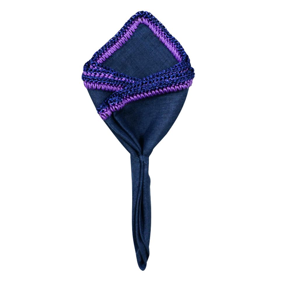 Navy Scuro with Purple and Navy Flake Signature Border-1