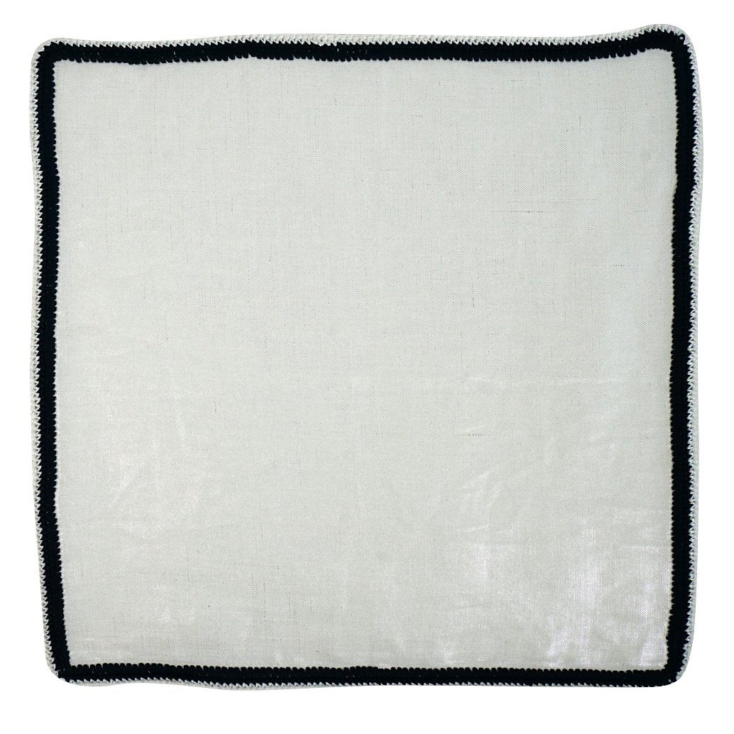 Pearl Nieve With Navy Blue & White Snow Flake Signature Border-2