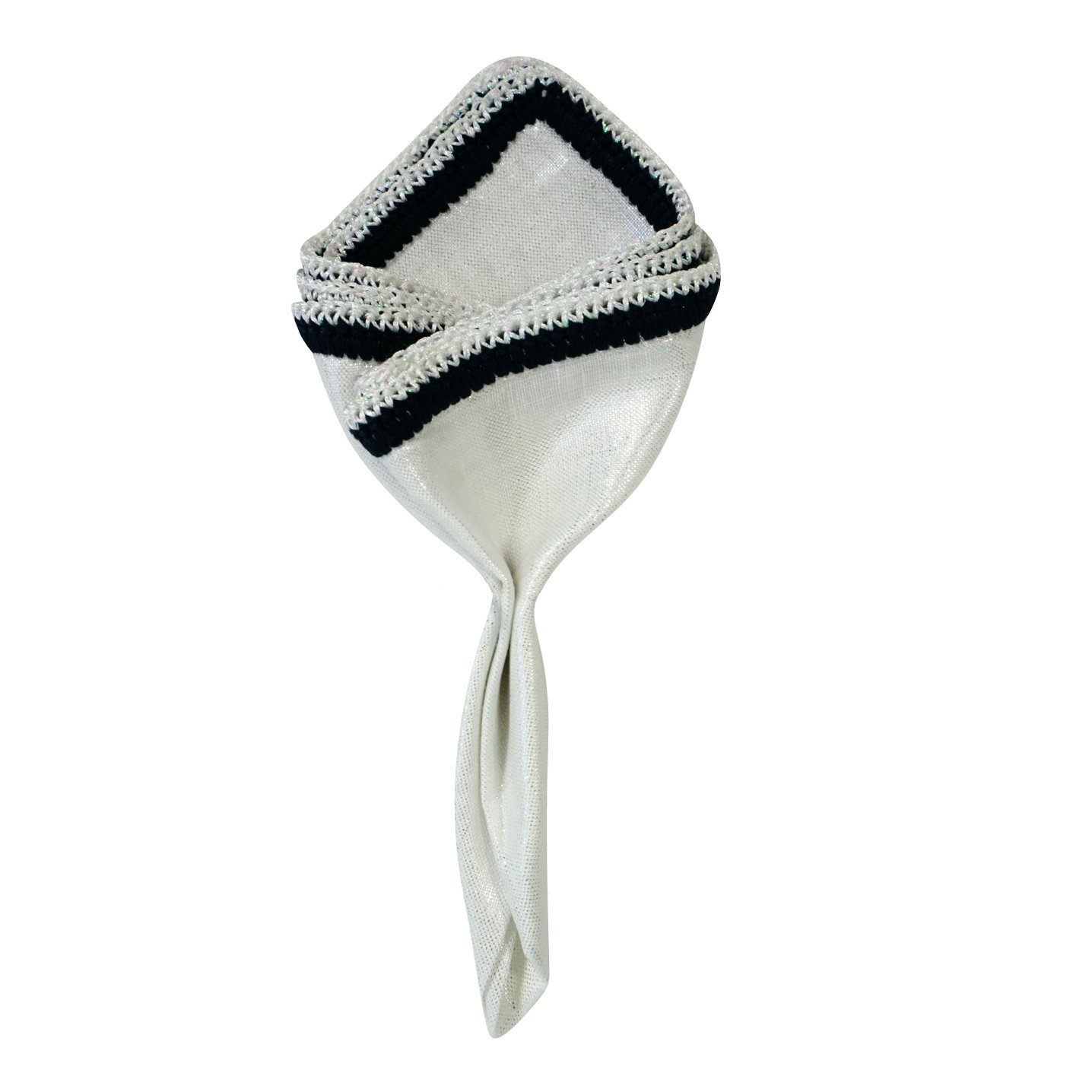 Pearl Nieve With Navy Blue & White Snow Flake Signature Border-1