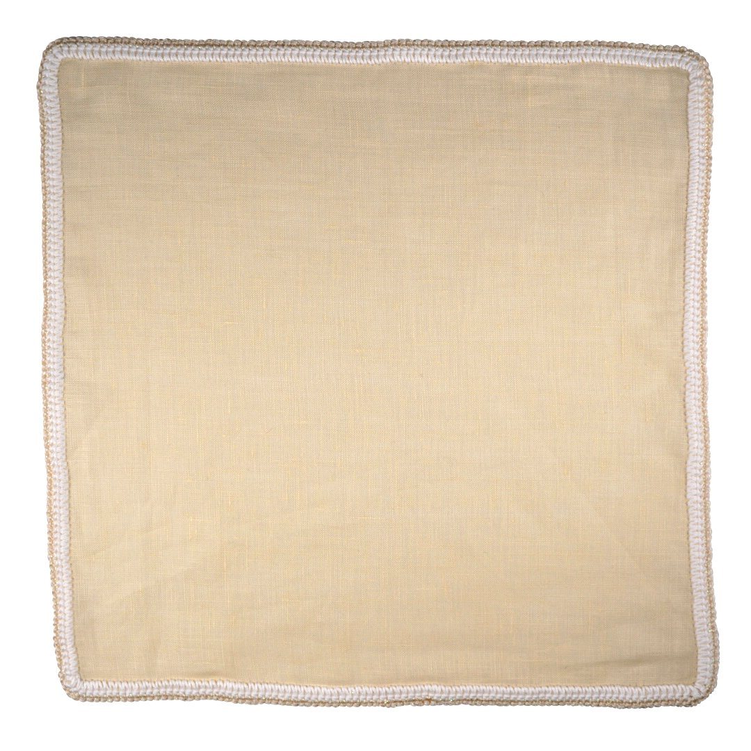 Ivory Lino With White And Ivory Flake Signature Borders-2