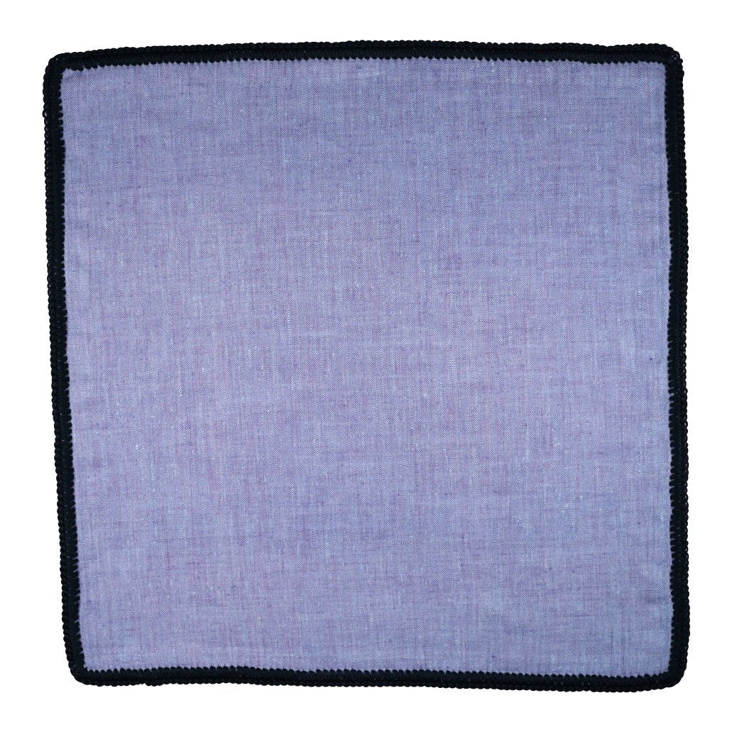 Denim Lino with Navy Blue Signature Borders