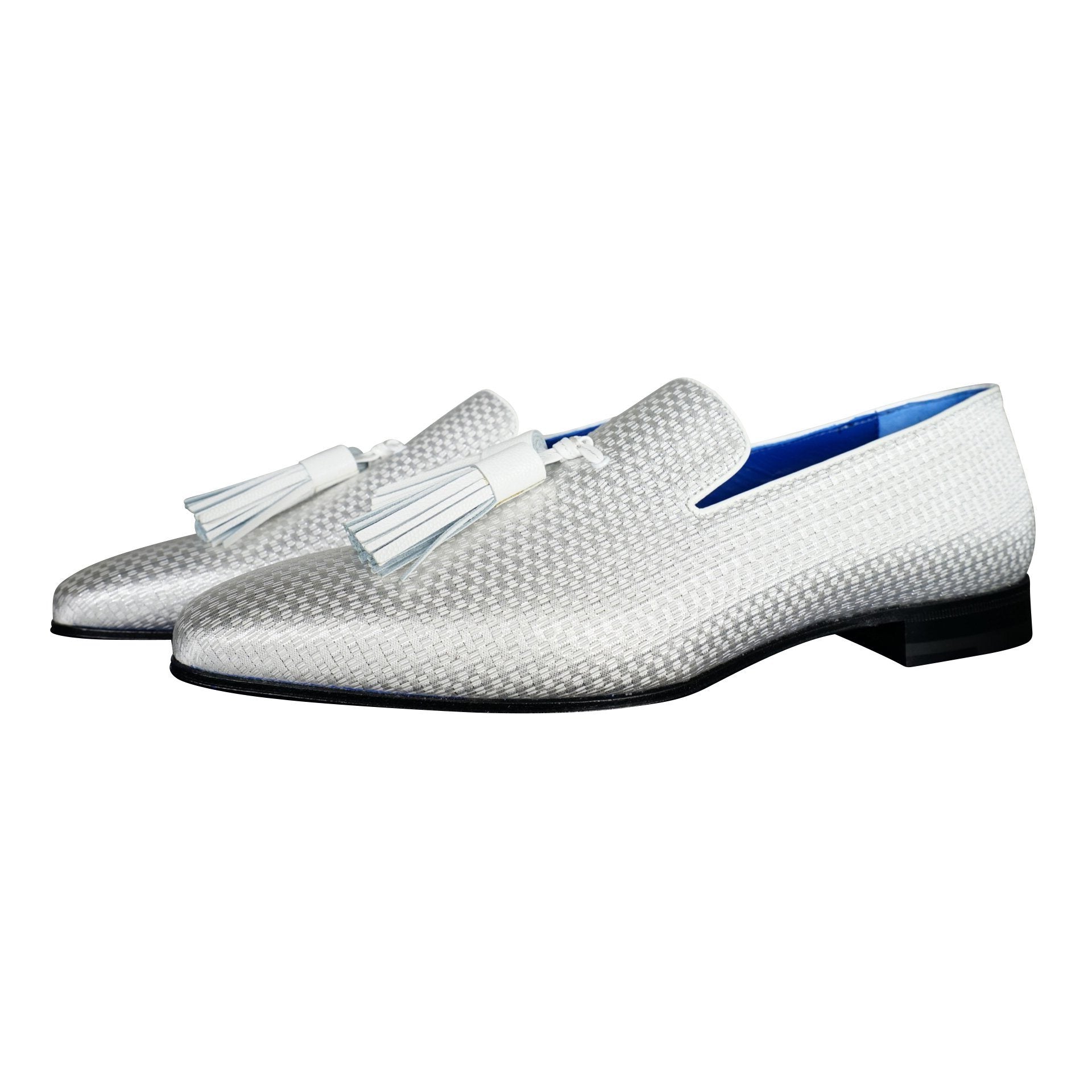 Silver Diamante Tassel Loafer-3