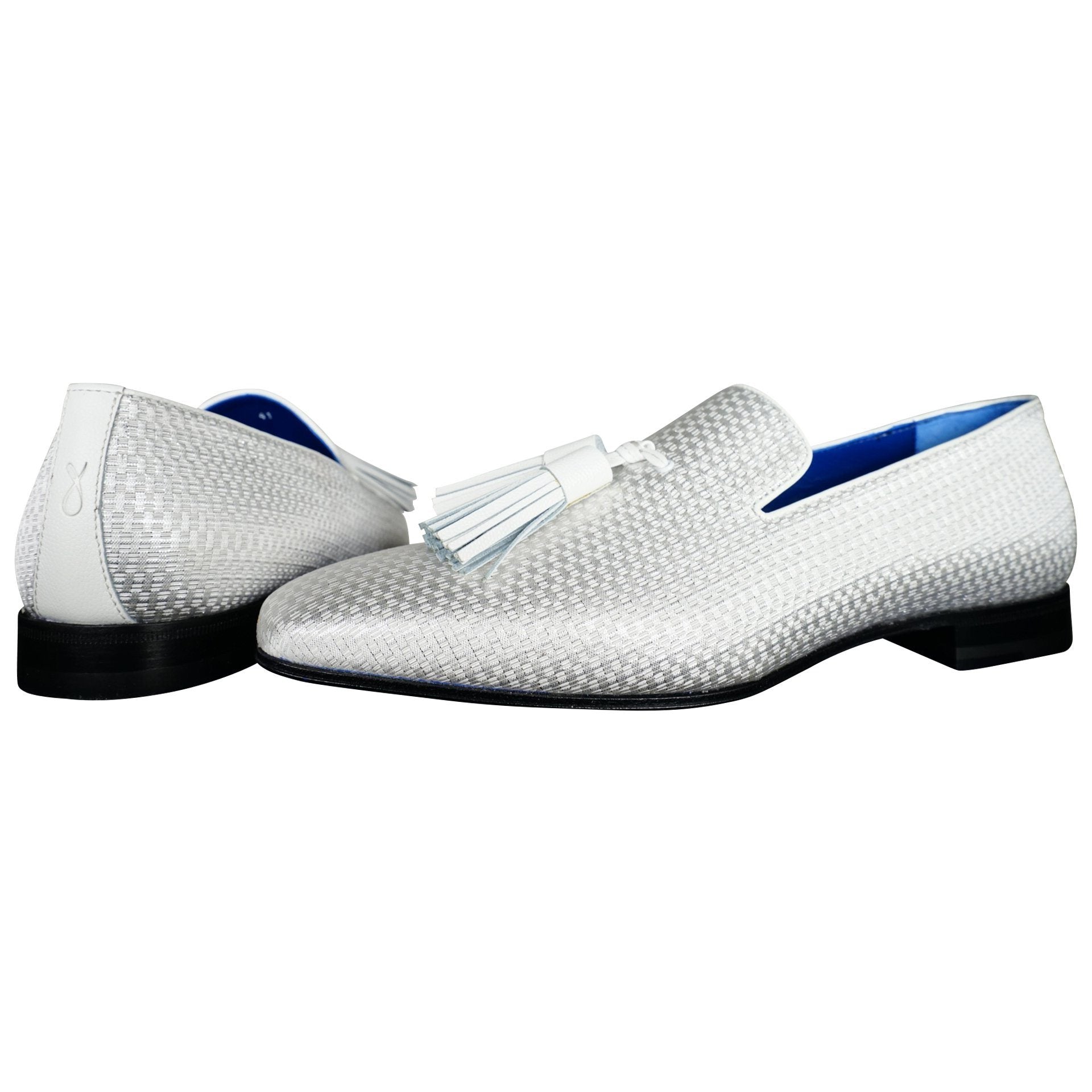 Silver Diamante Tassel Loafer-4