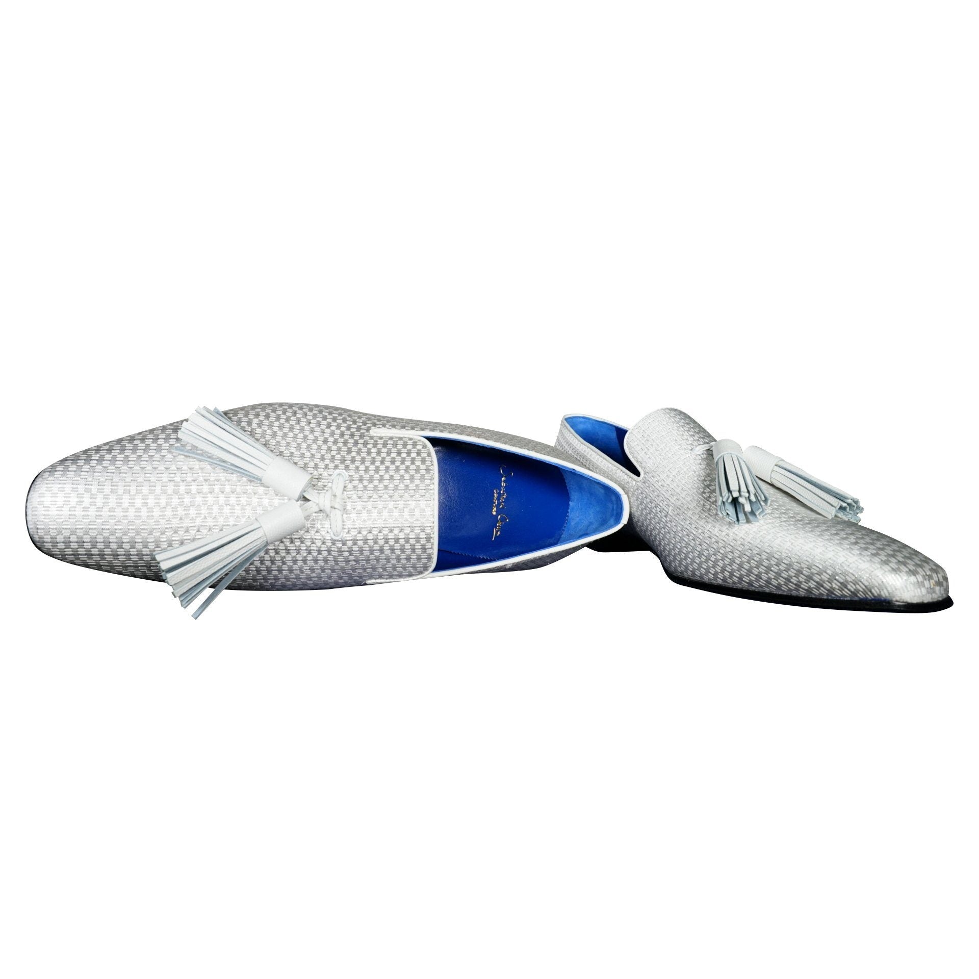 Silver Diamante Tassel Loafer-5