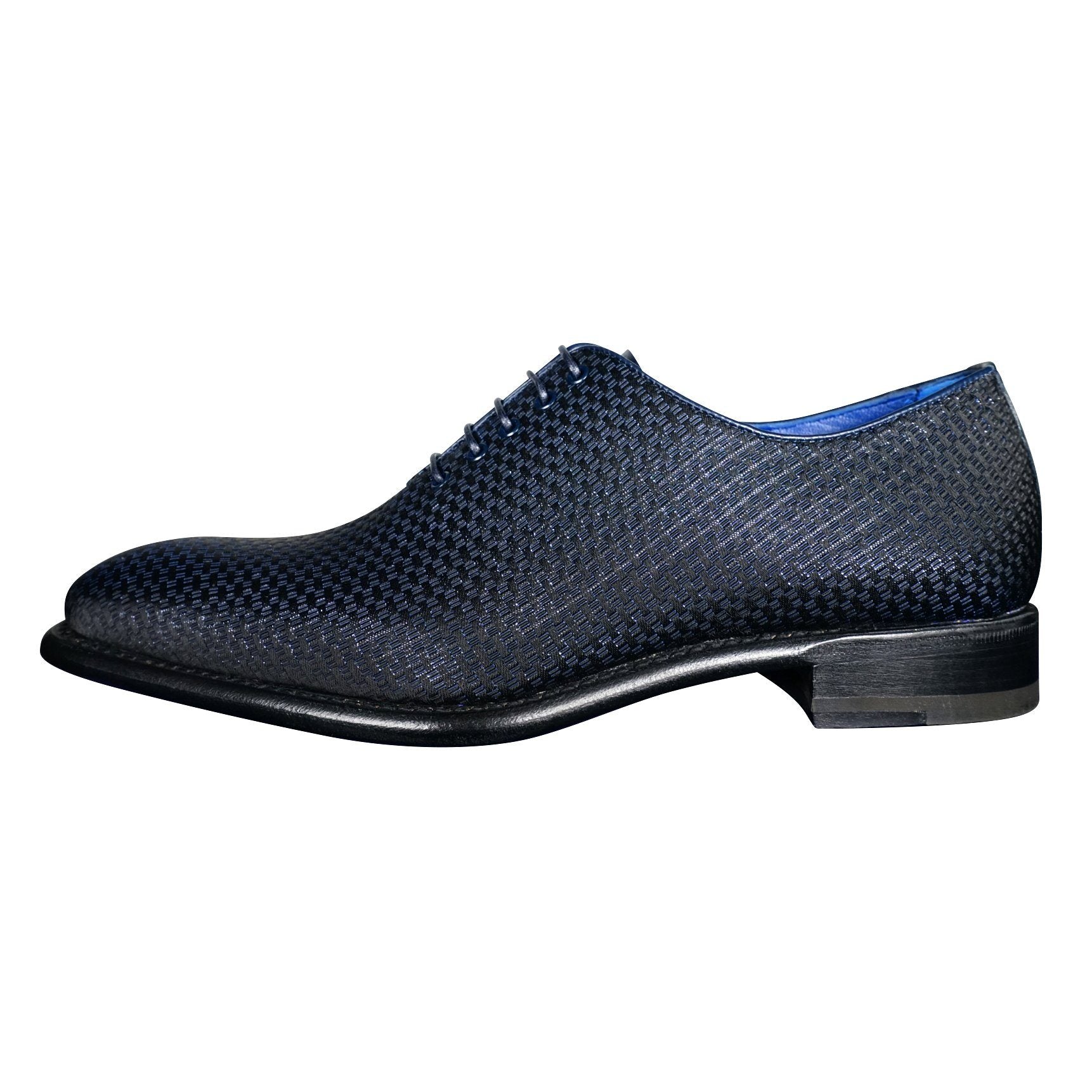 Navy Blue Diamante Lace Ups-6
