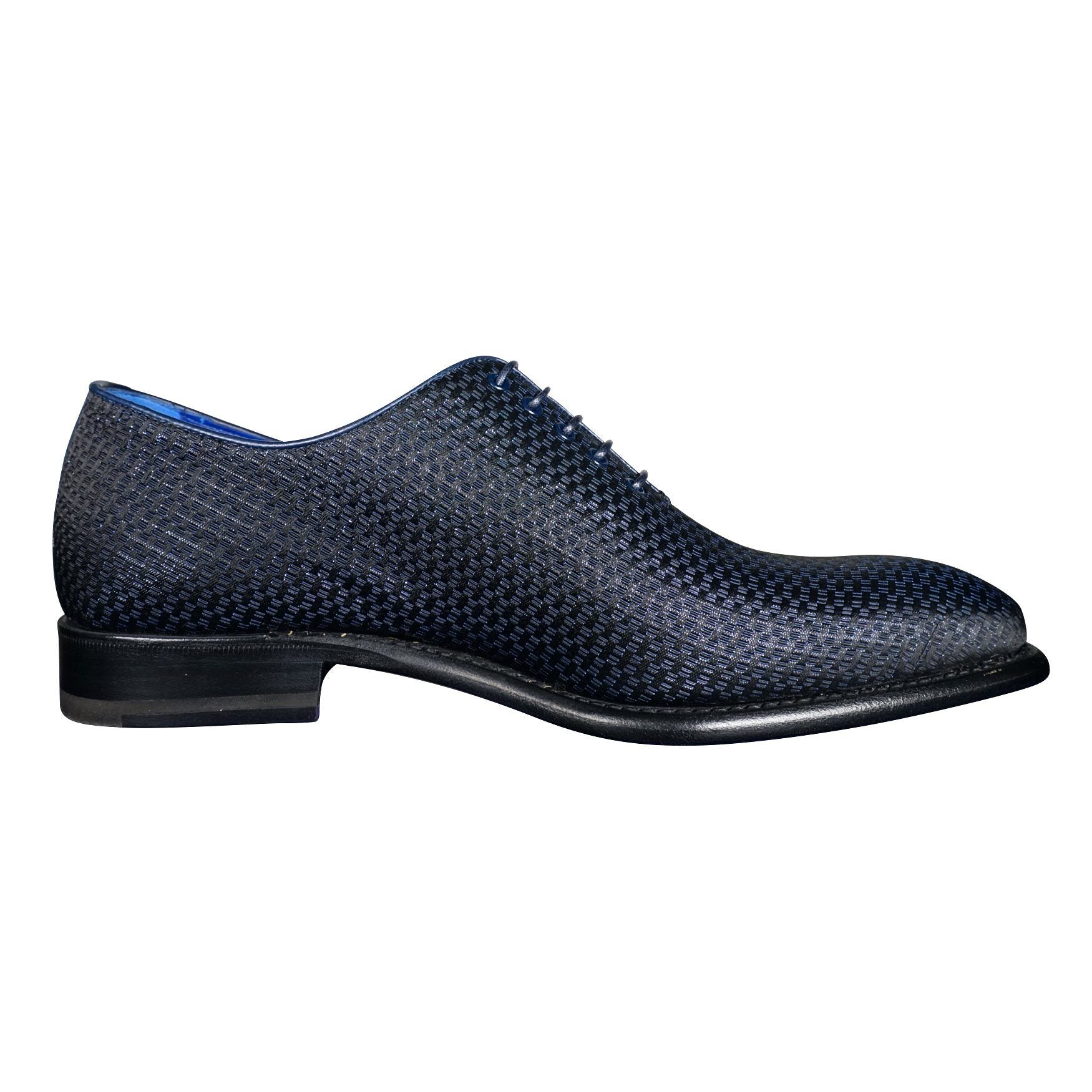 Navy Blue Diamante Lace Ups-7