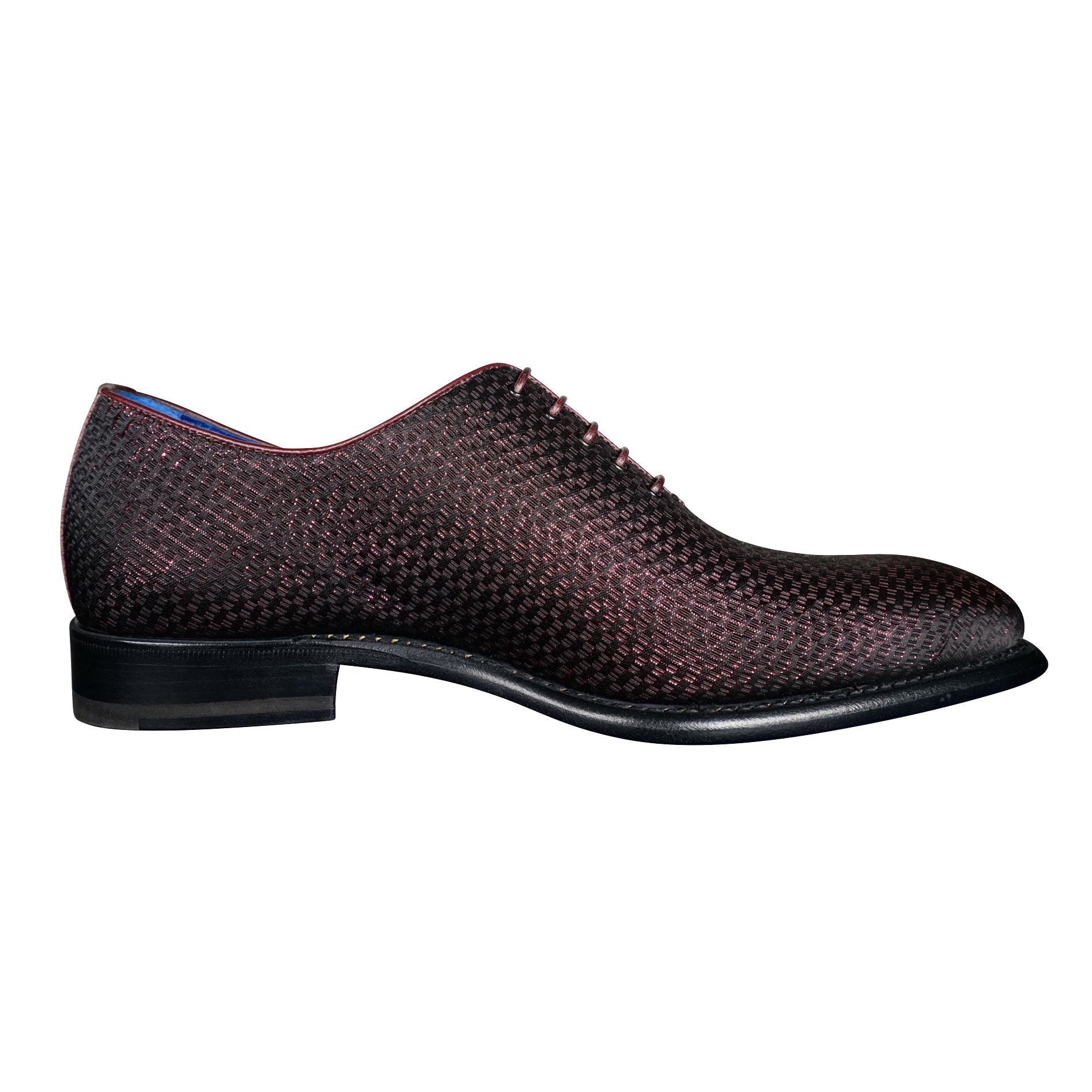Burgundy Diamante Lace Ups-6