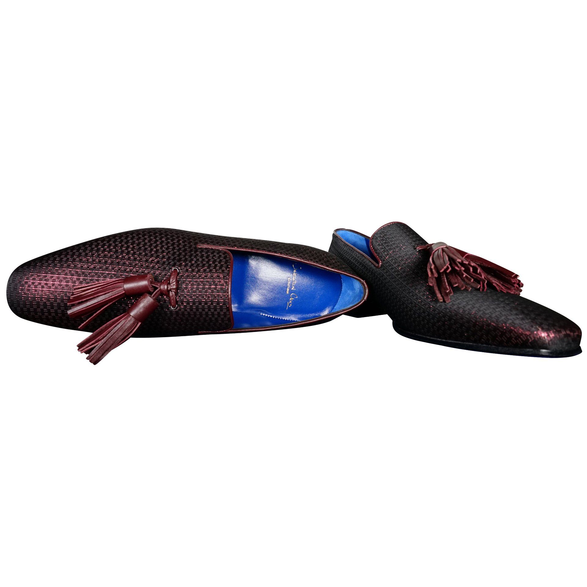 Burgundy Diamante Tassel Loafer-8
