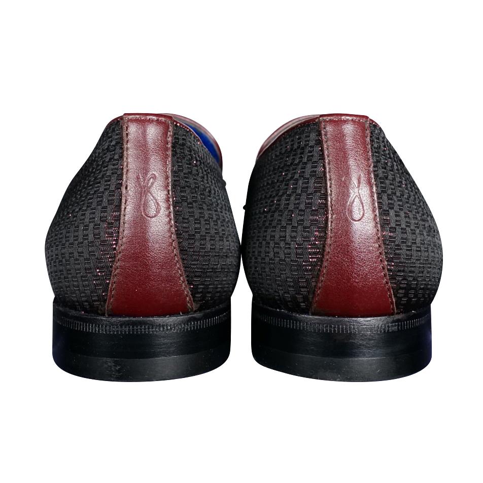 Burgundy Diamante Tassel Loafer-9