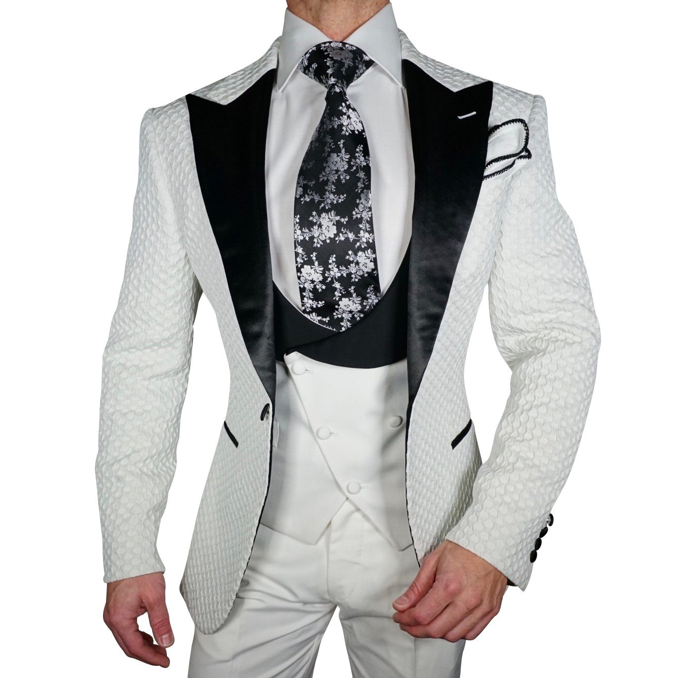 Porcellana & Black Honeycomb Jacket @ The Vault