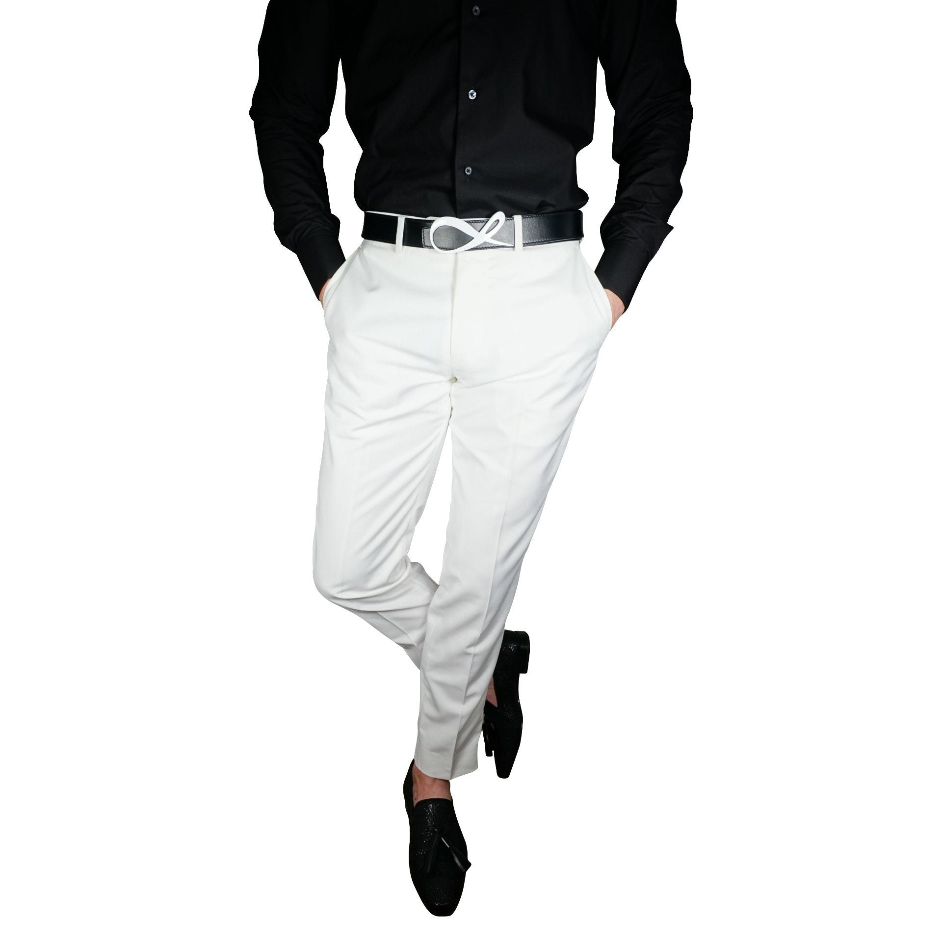 White Tuxedo Trousers @ The Vault