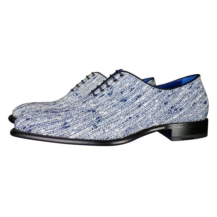 Cobalt Tweed Legare Lace Ups-3