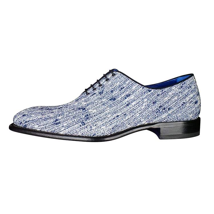 Cobalt Tweed Legare Lace Ups-5