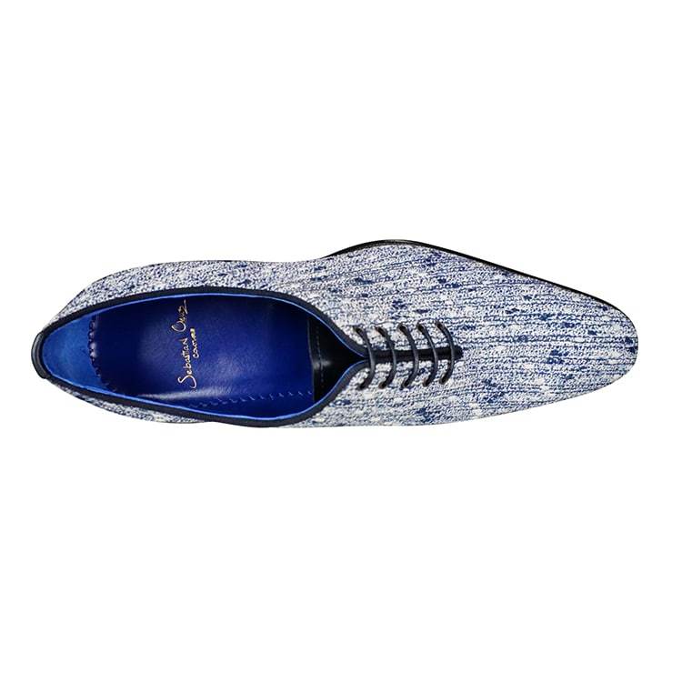 Cobalt Tweed Legare Lace Ups-6