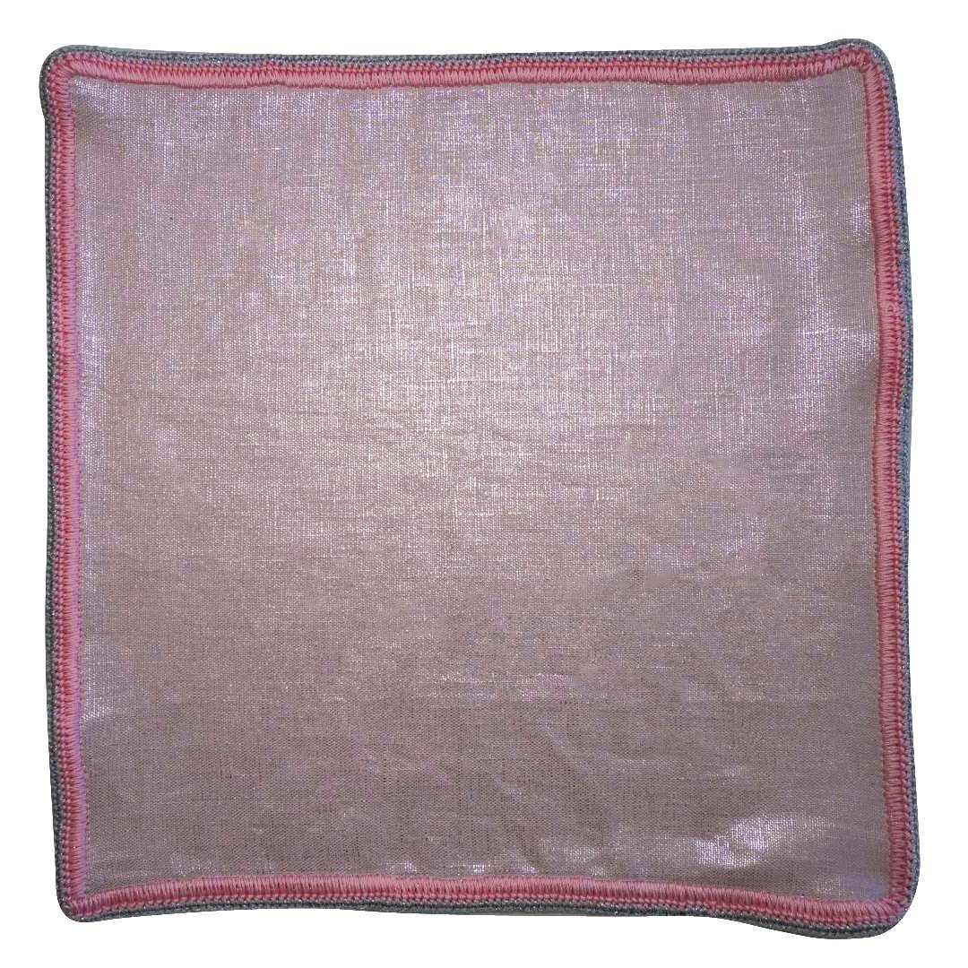 Pink Pearl with Pink and Silver Flake Border-2
