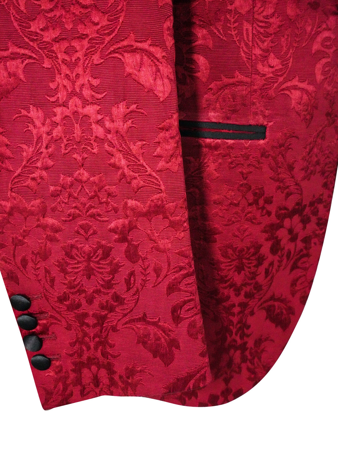 Burgundy & Black Fiore Dinner Jacket @ The Vault-7
