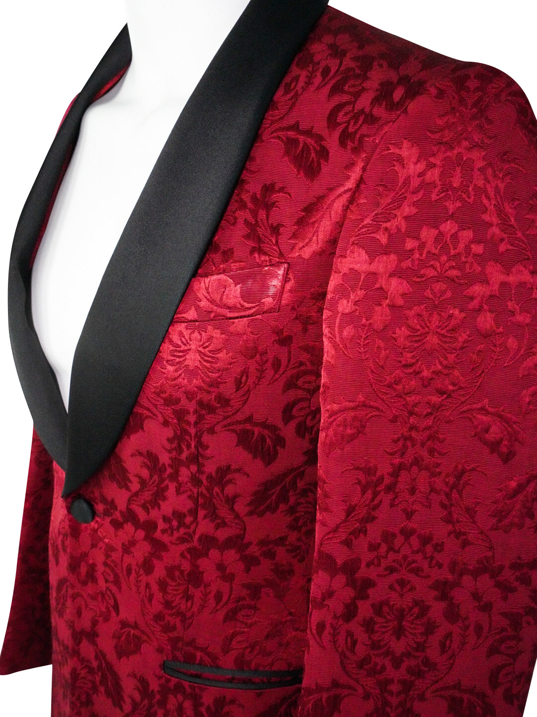 Burgundy & Black Fiore Dinner Jacket-6