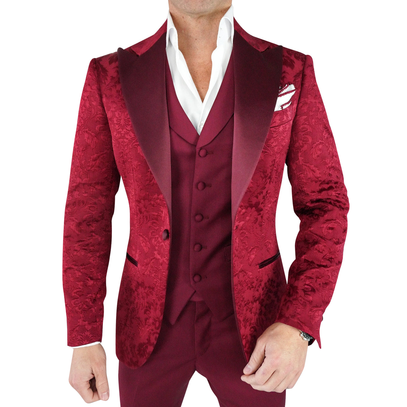 Burgundy Fiore Jacket-4