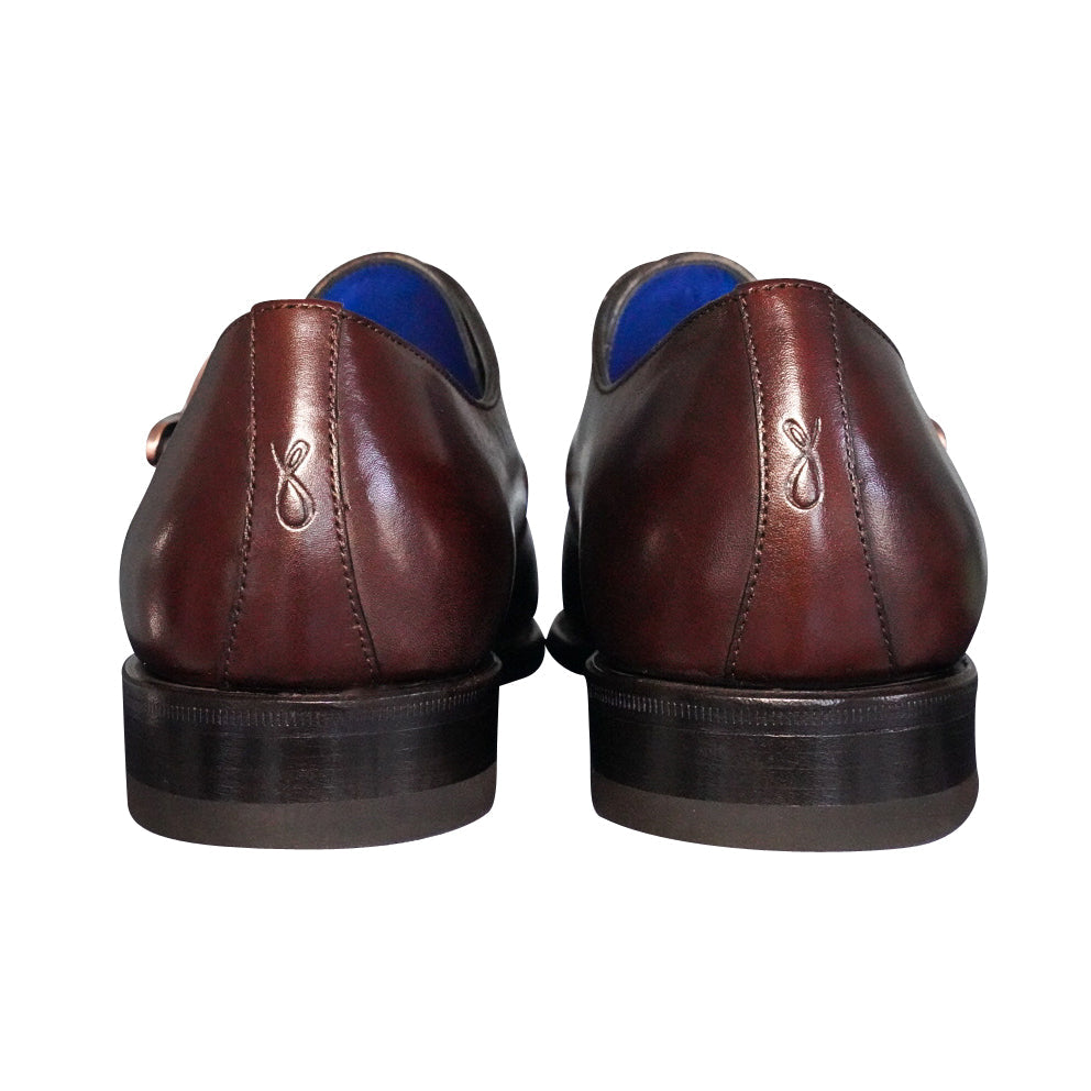 Cacao With Yellow Gold Hardware Monk Strap-8
