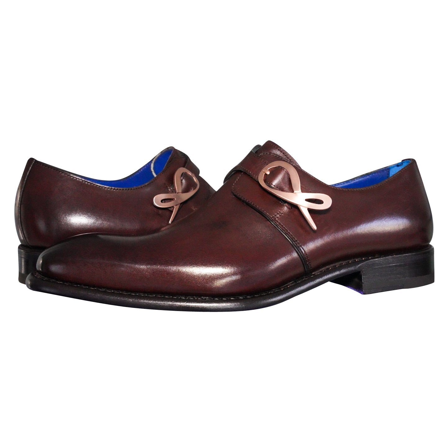 Cacao With Rose Gold Hardware Monk Strap-4
