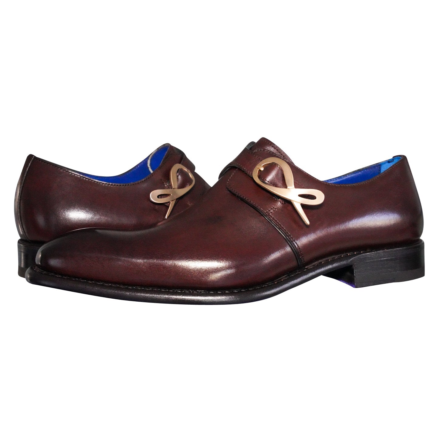 Cacao With Yellow Gold Hardware Monk Strap-4