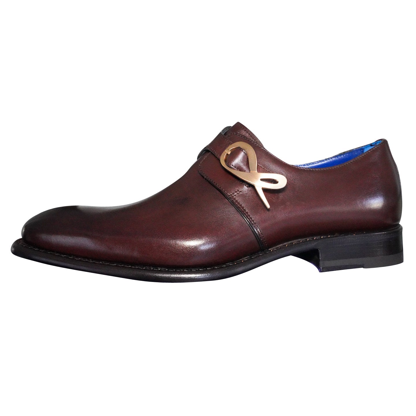 Cacao With Yellow Gold Hardware Monk Strap-7