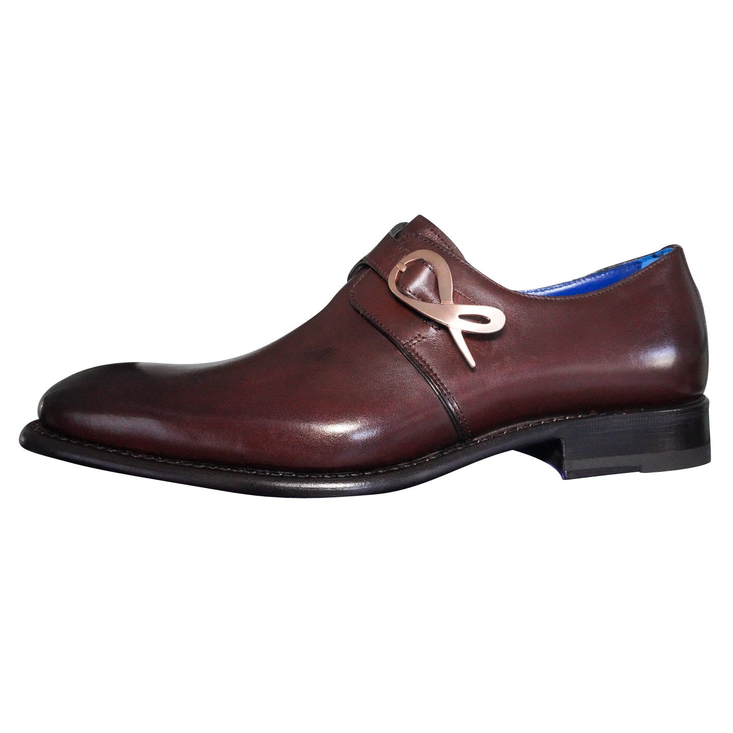 Cacao With Rose Gold Hardware Monk Strap-7