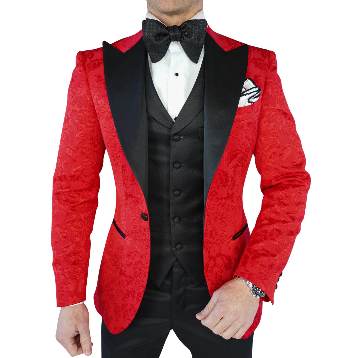 Red & Black Fiore Jacket-3