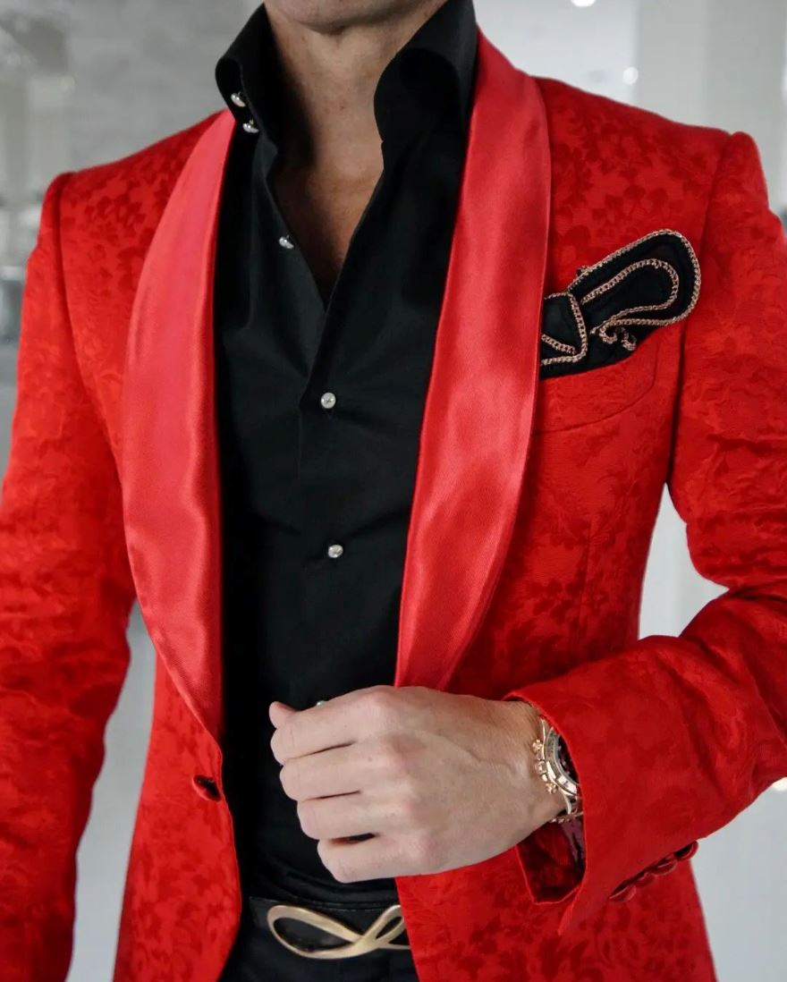 Red Fiore Dinner Jacket @ The Vault