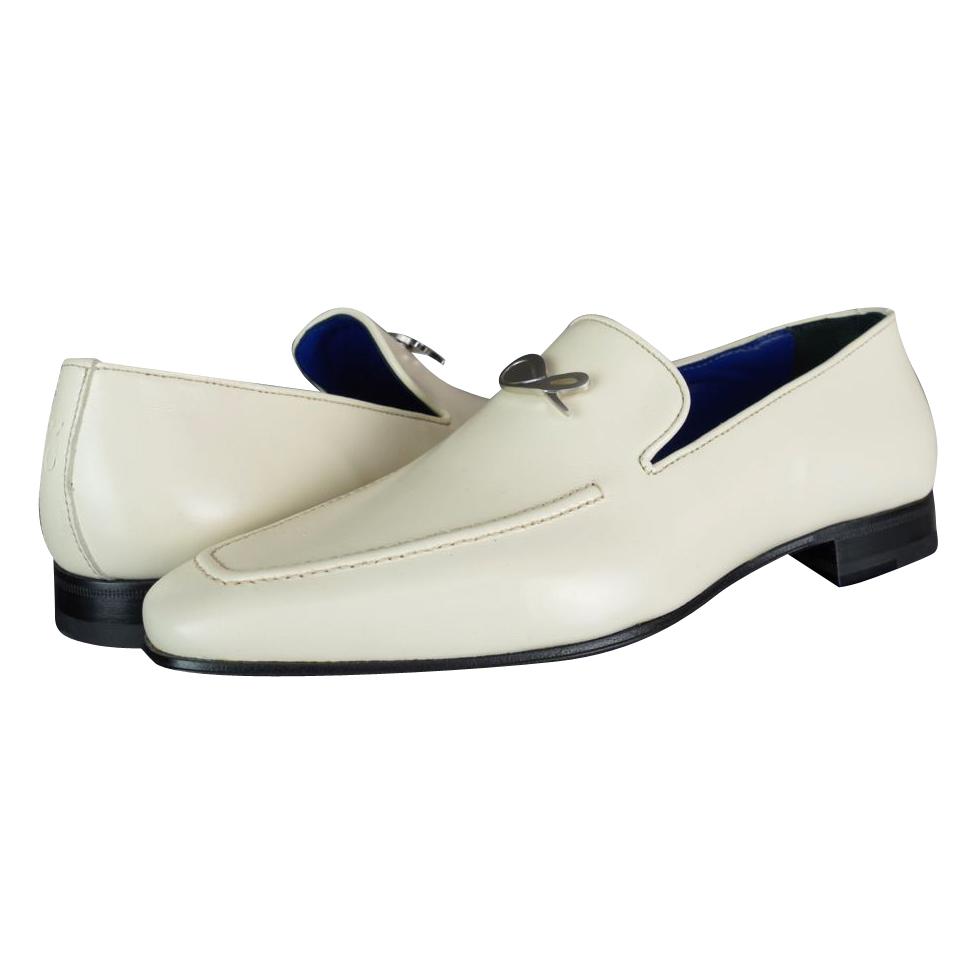 Classica Mascarpone With Silver Gold Hardware Leather Loafers-3