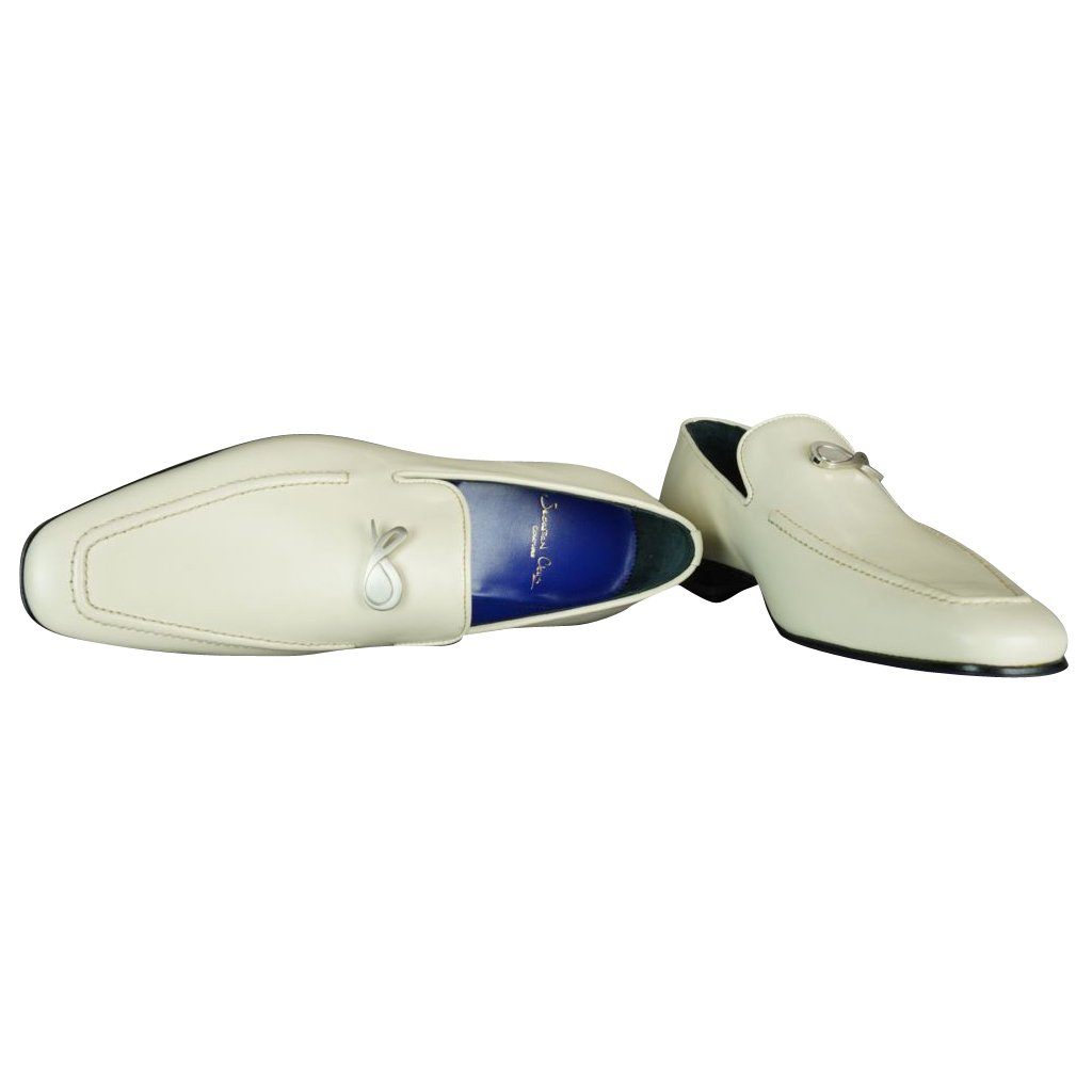 Classica Mascarpone With Silver Gold Hardware Leather Loafers @ The Vault-4