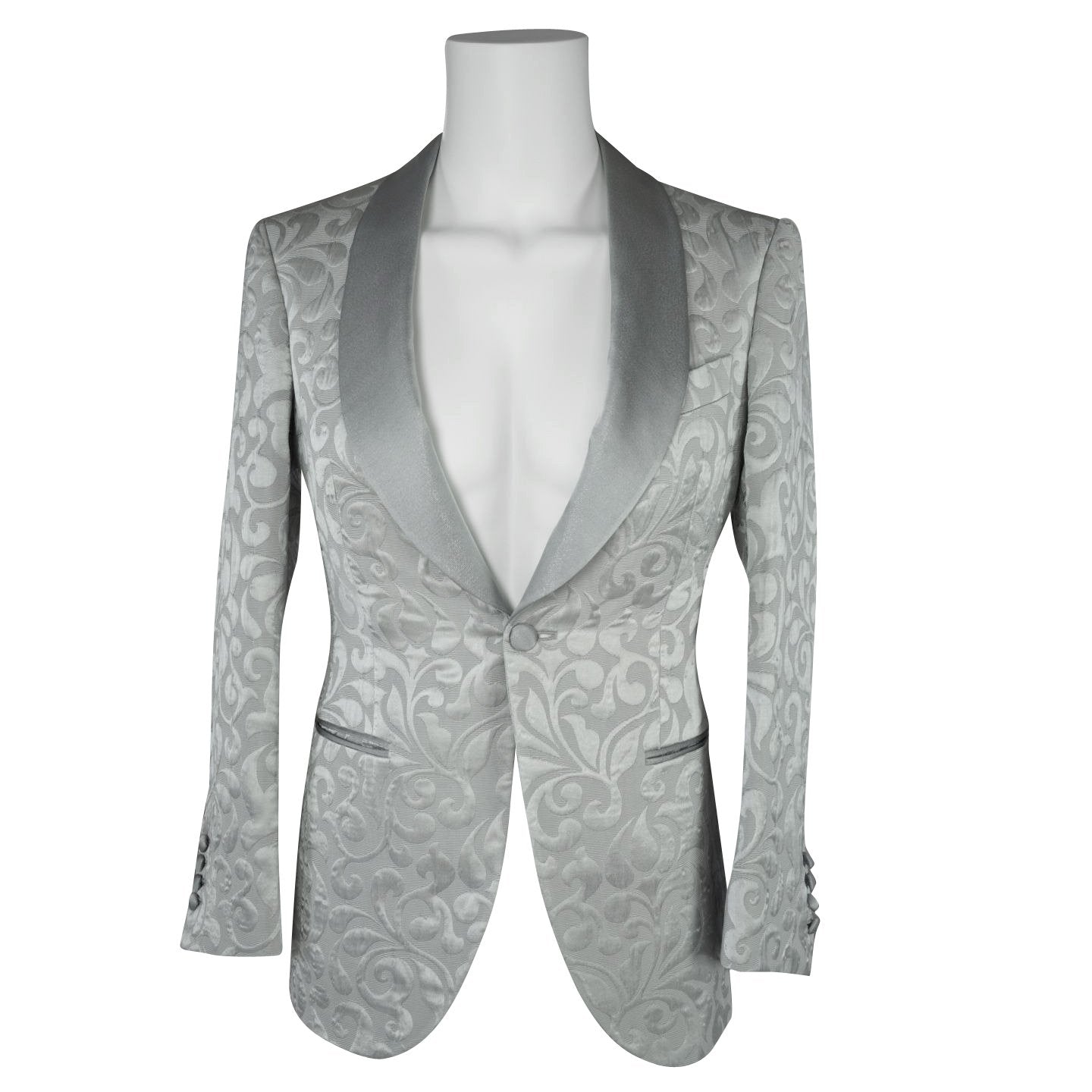 Silver Paisley Dinner Jacket-5