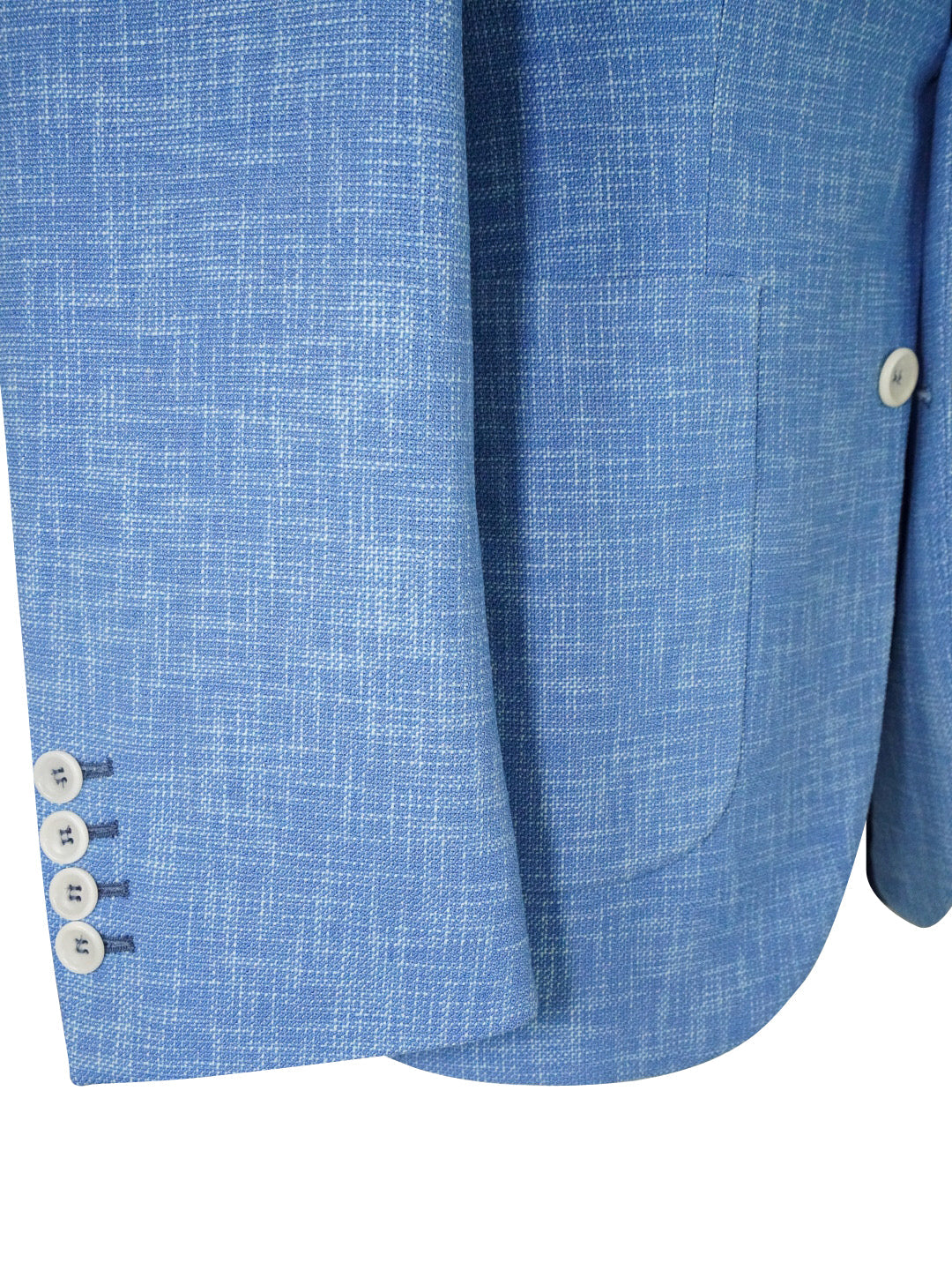 French Blu Lino Tweed Jacket-5
