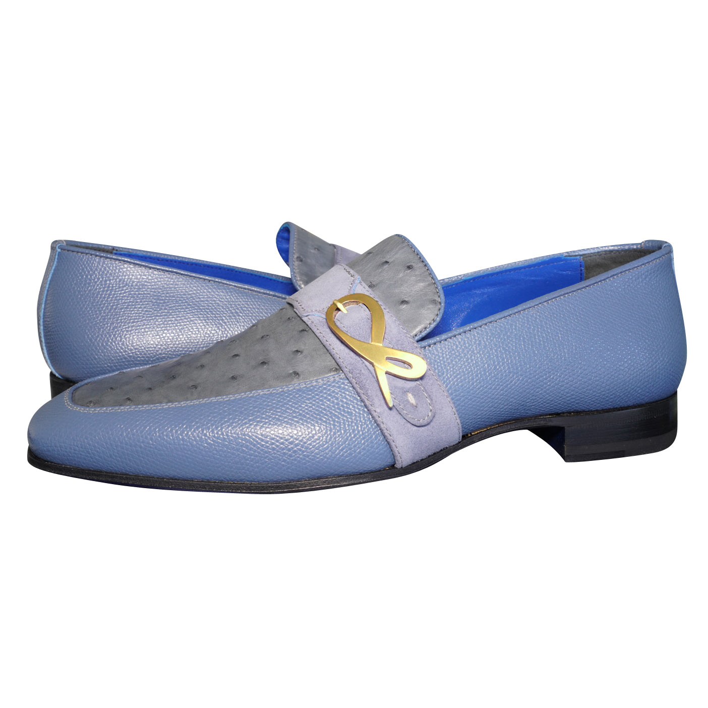 Aegean Ostrich Monk Gold Loafer-4