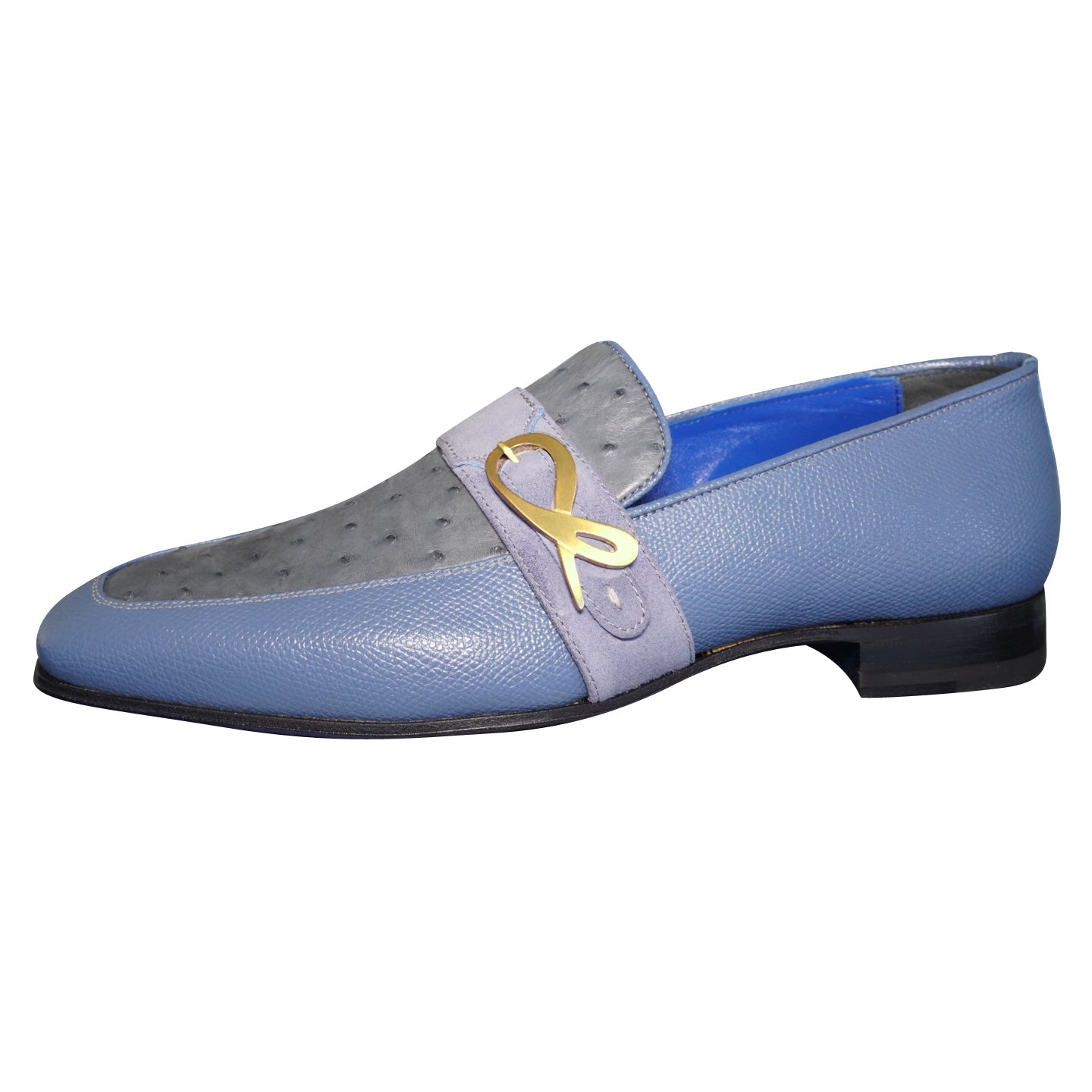 Aegean Ostrich Monk Gold Loafer-7