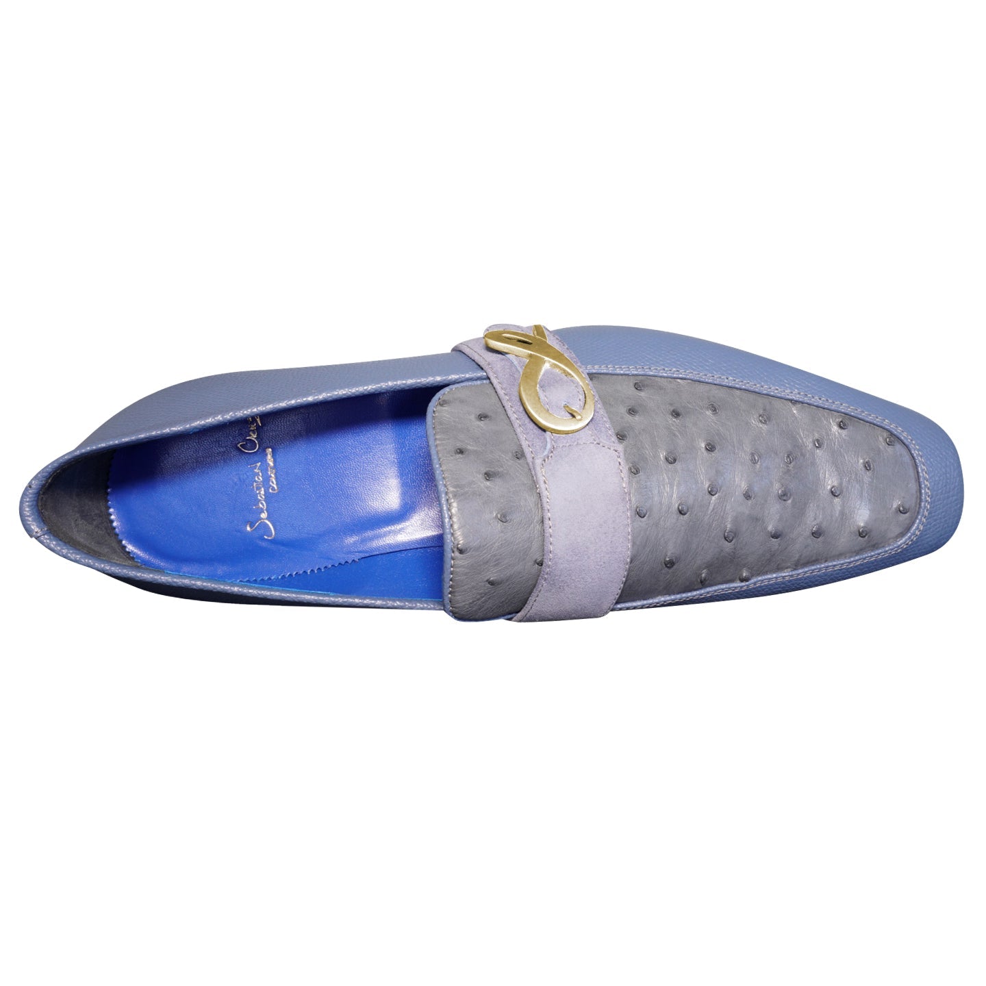 Aegean Ostrich Monk Gold Loafer-6