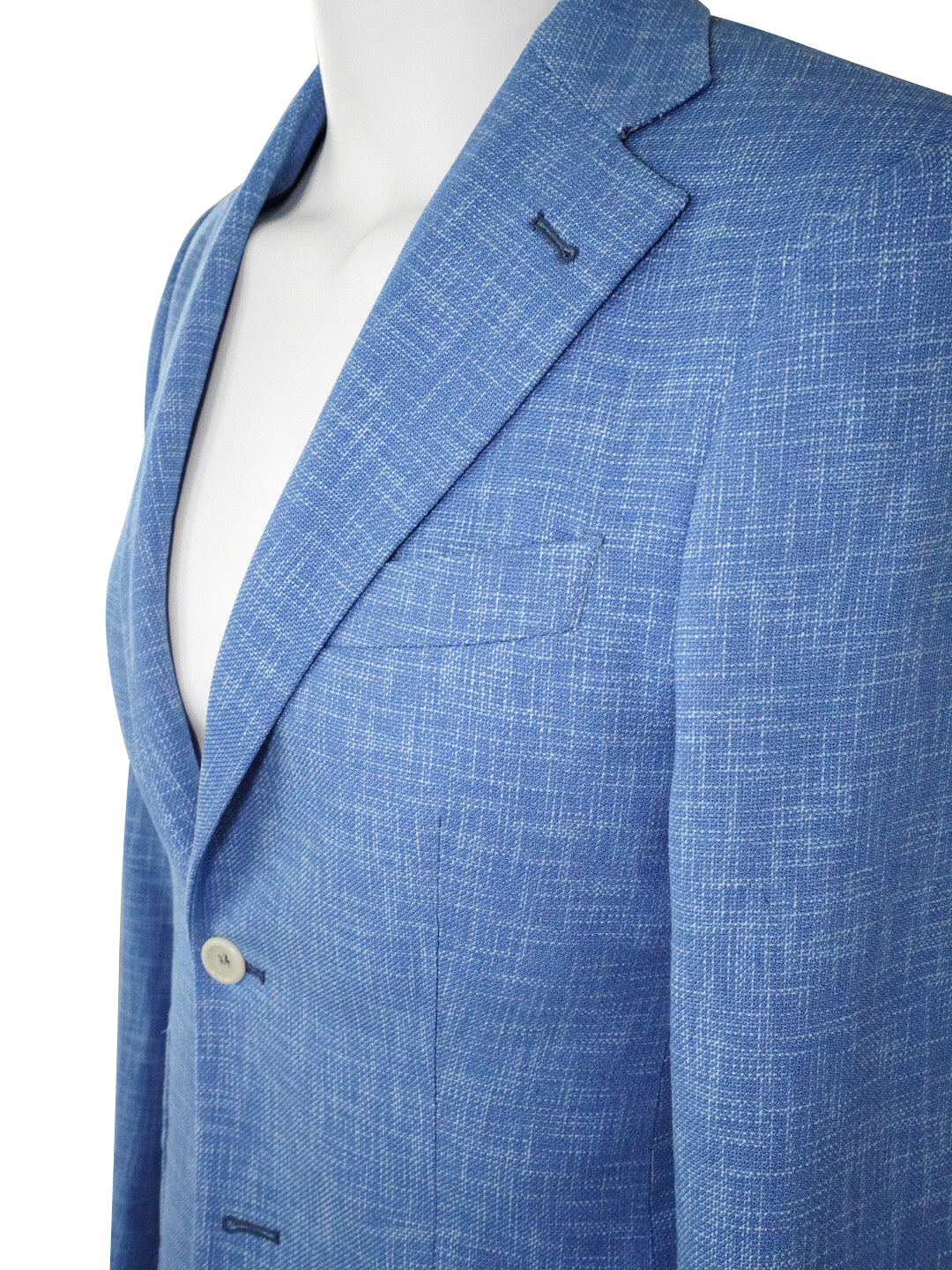 French Blu Lino Tweed Jacket-4