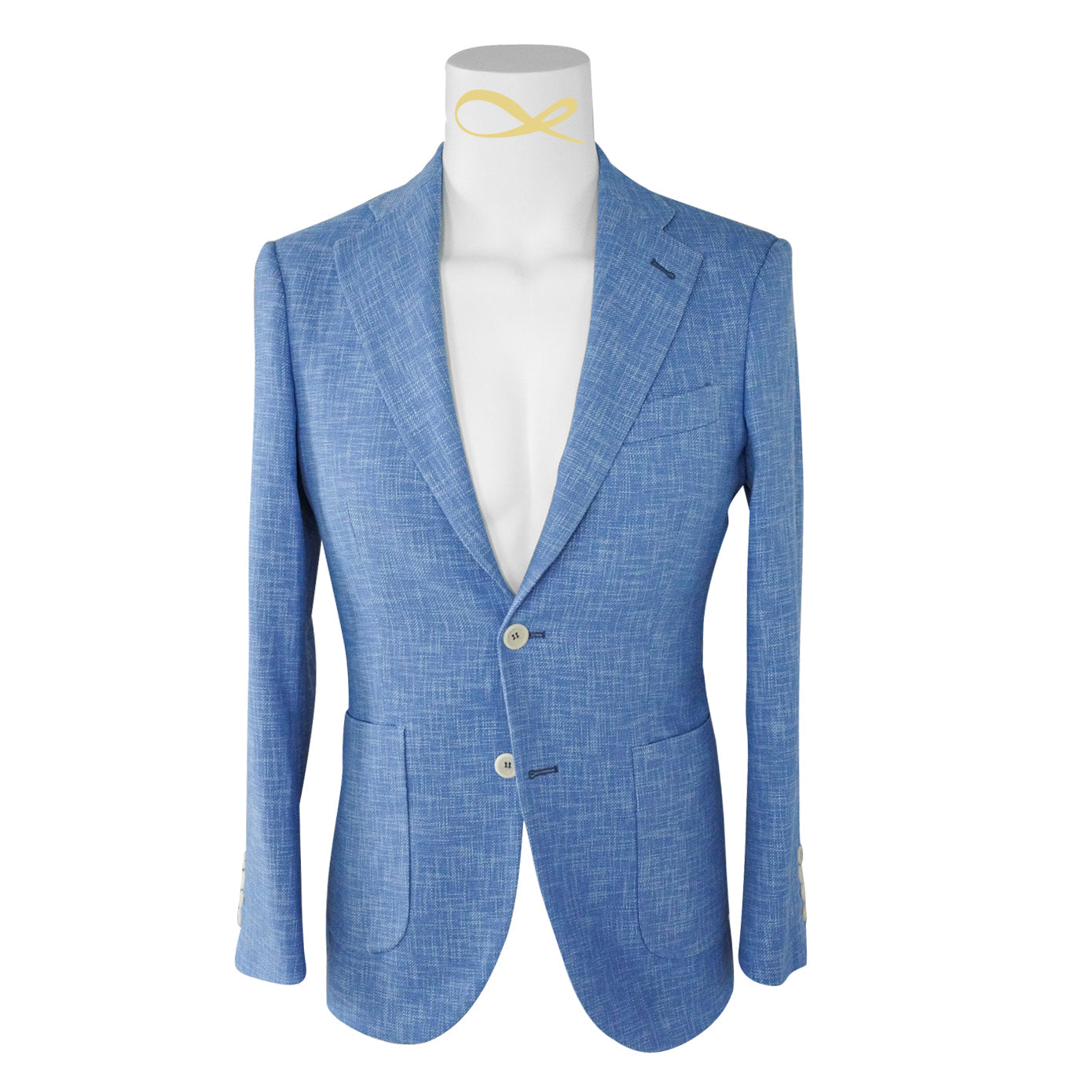 French Blu Lino Tweed Jacket-3