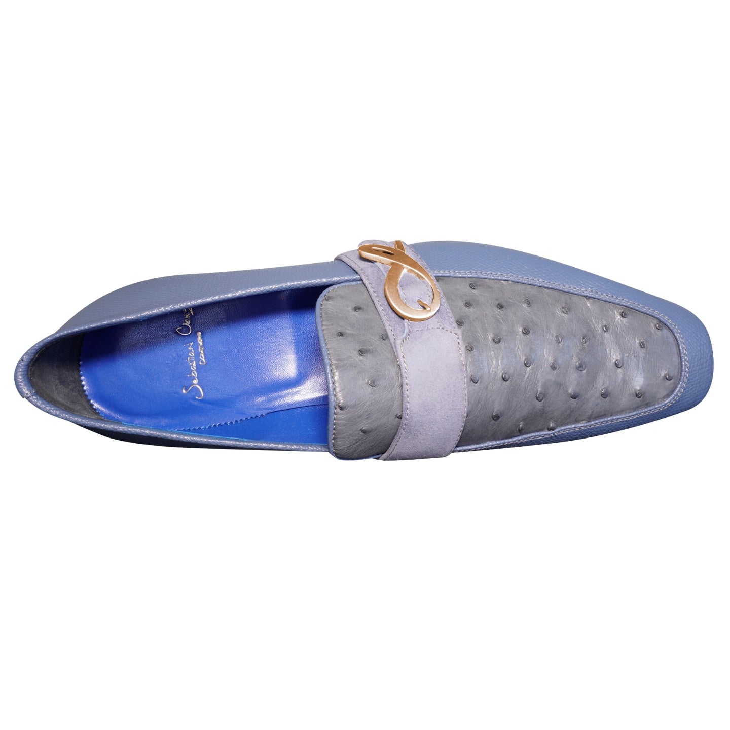 Aegean Ostrich Monk Rose Gold Loafer-6