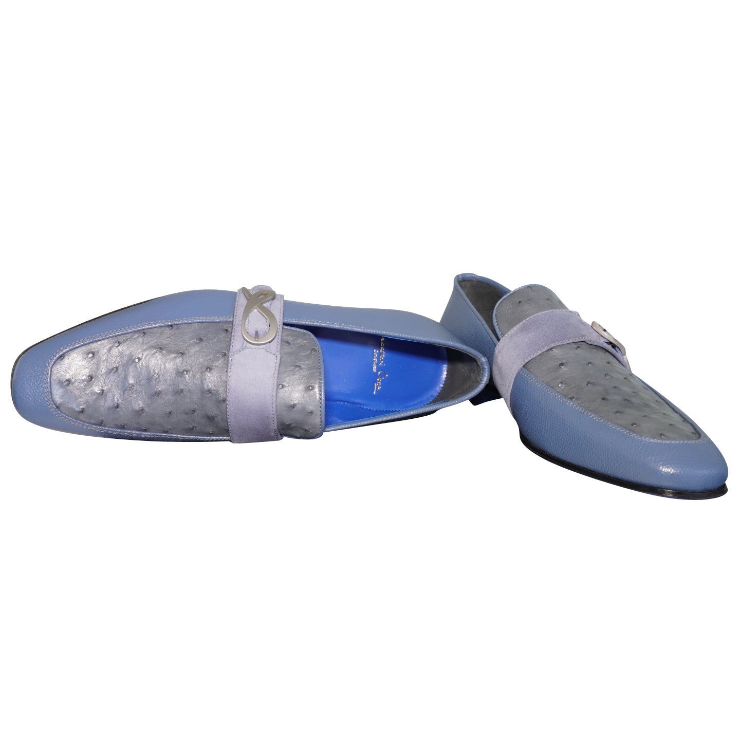 Aegean Ostrich Monk Silver Loafer @ The Vault-8