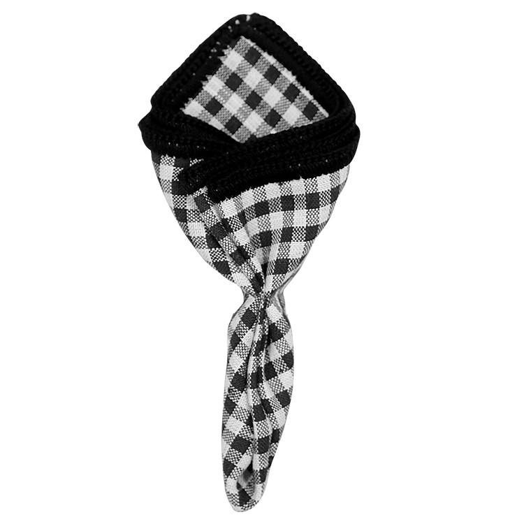 Sebastian Cruz Couture Tartan Navy Grano Pocket Square