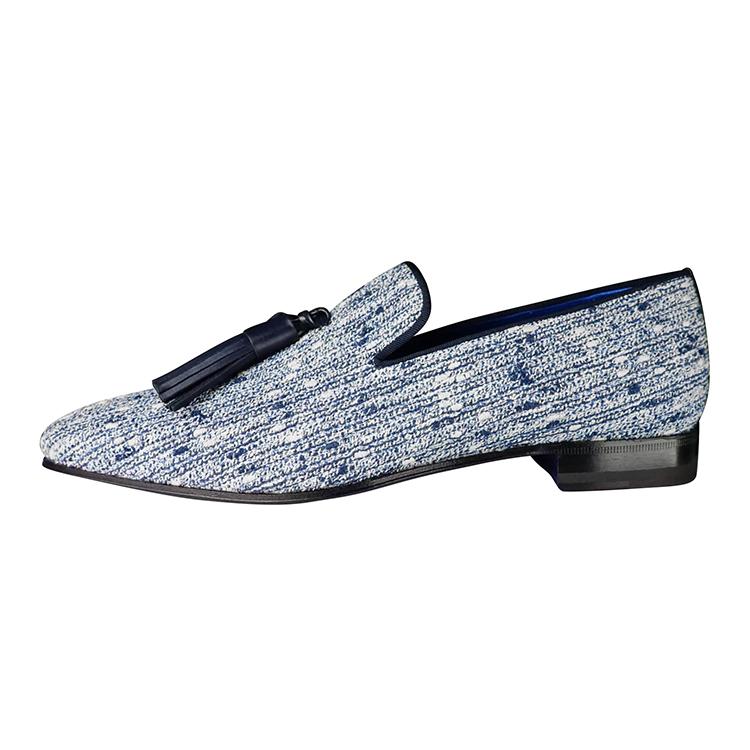 Cobalt Tweed Legare Tassel Loafer-8