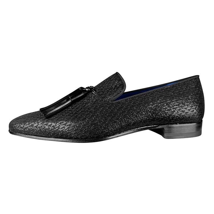 Black Diamante Tassel Loafer-6