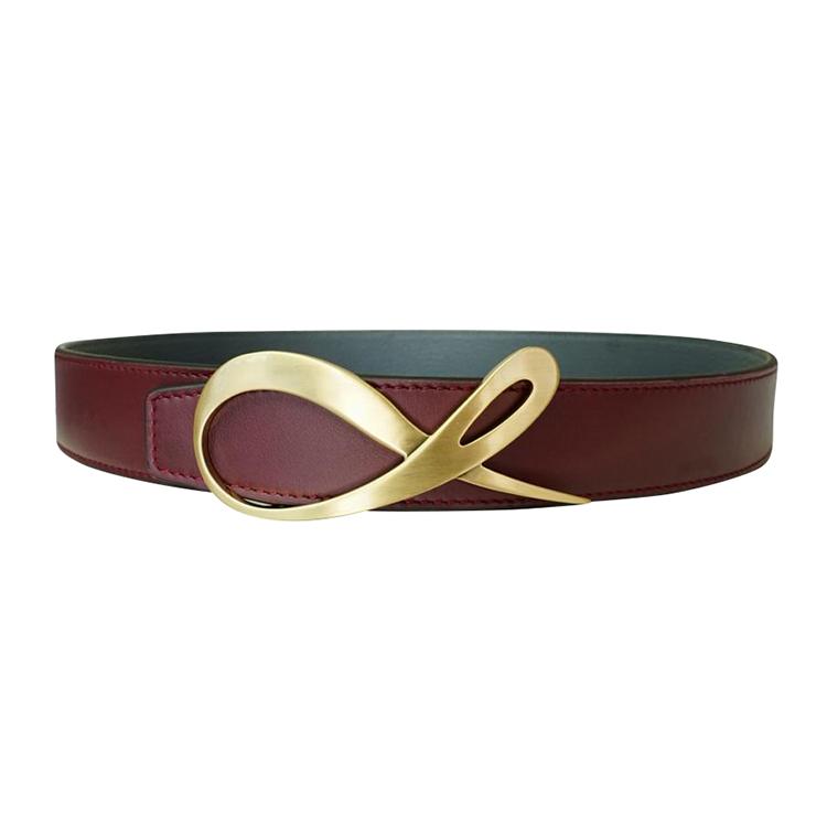 Classica Grafite Bordo Yellow Gold Belt