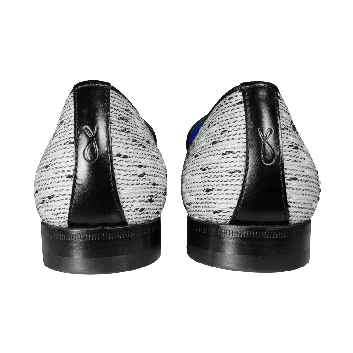 White Tweed Legare Tassel Loafer-8