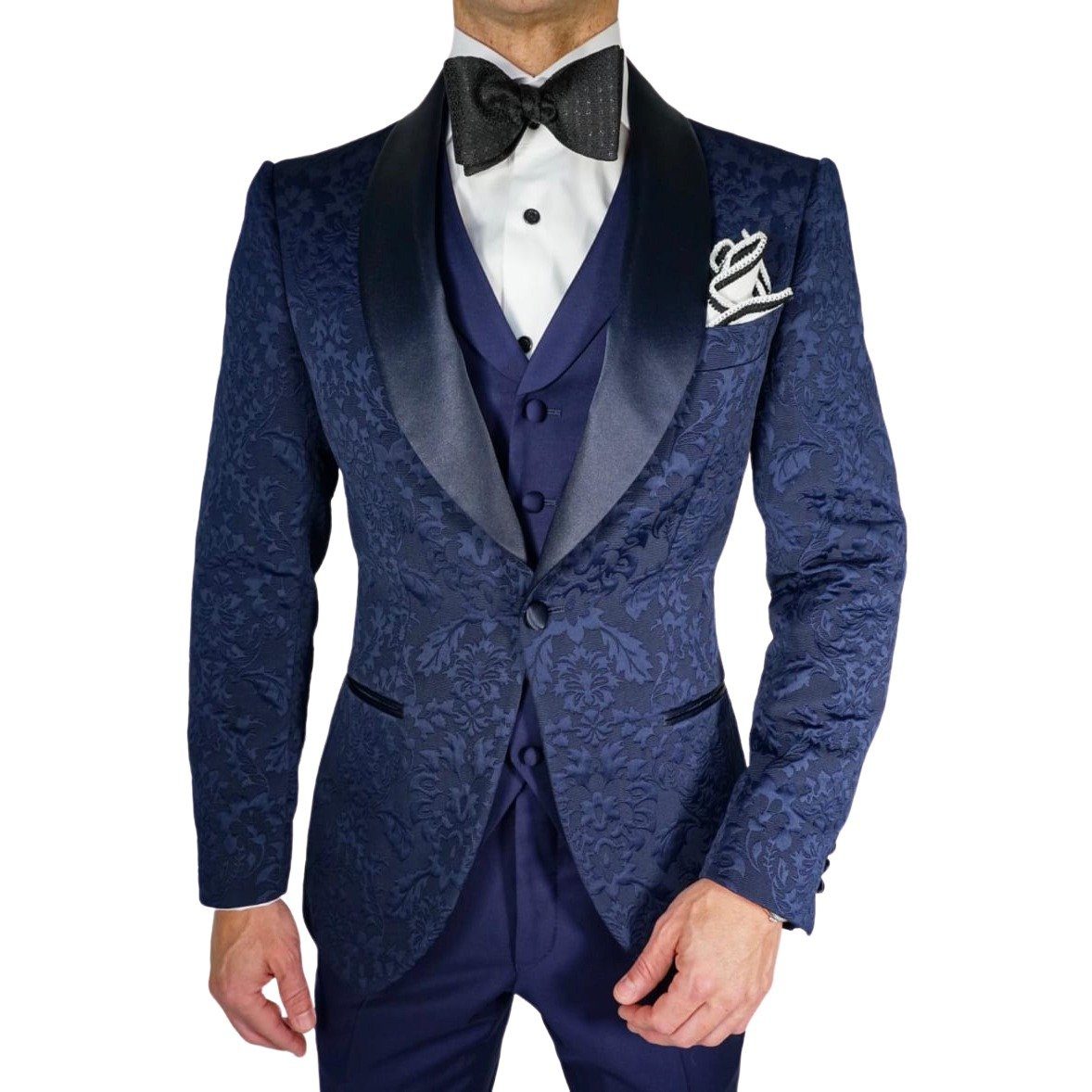 Navy Blue Fiore Dinner Jacket-4