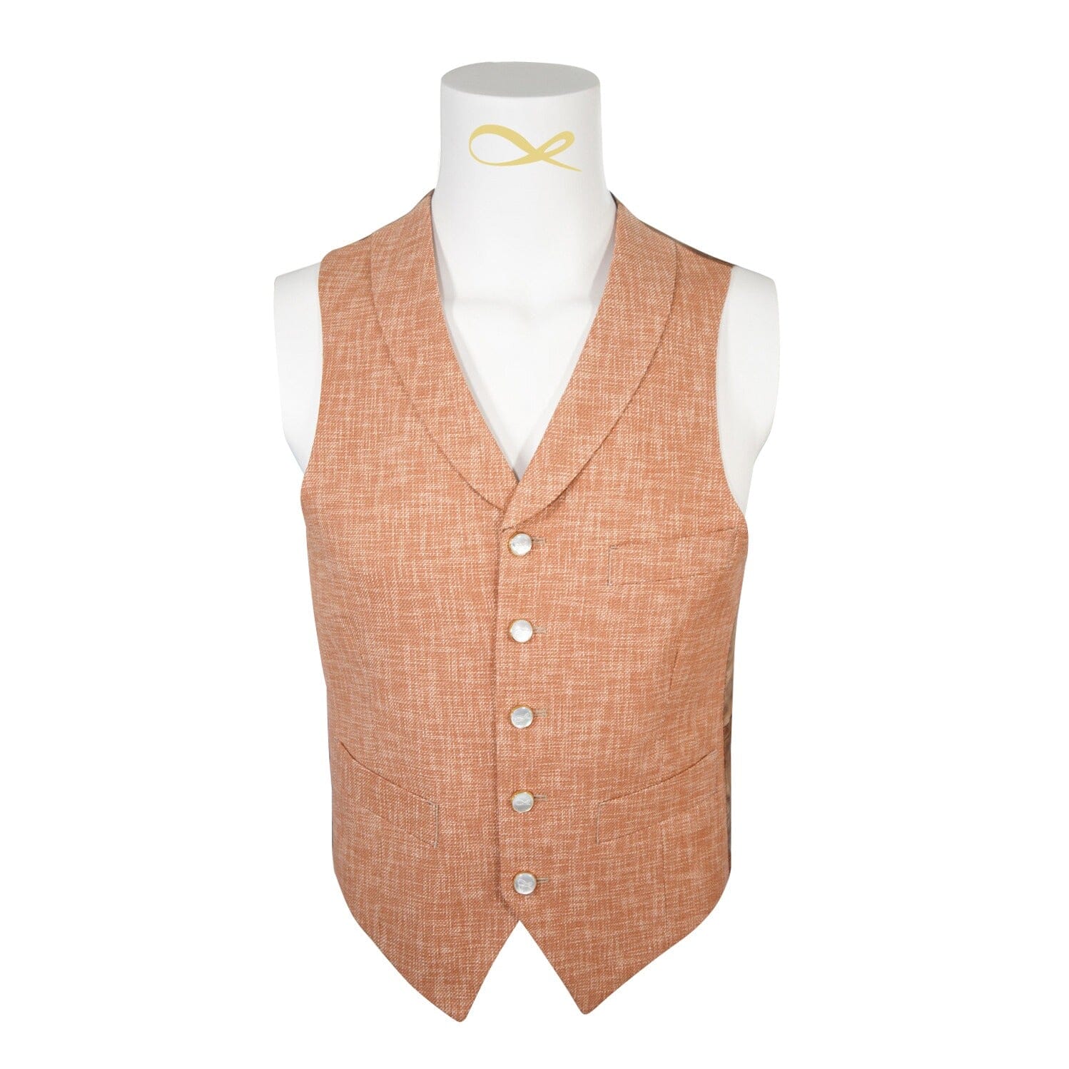 Copper Lino Tweed Ciottoli Waistcoat-3