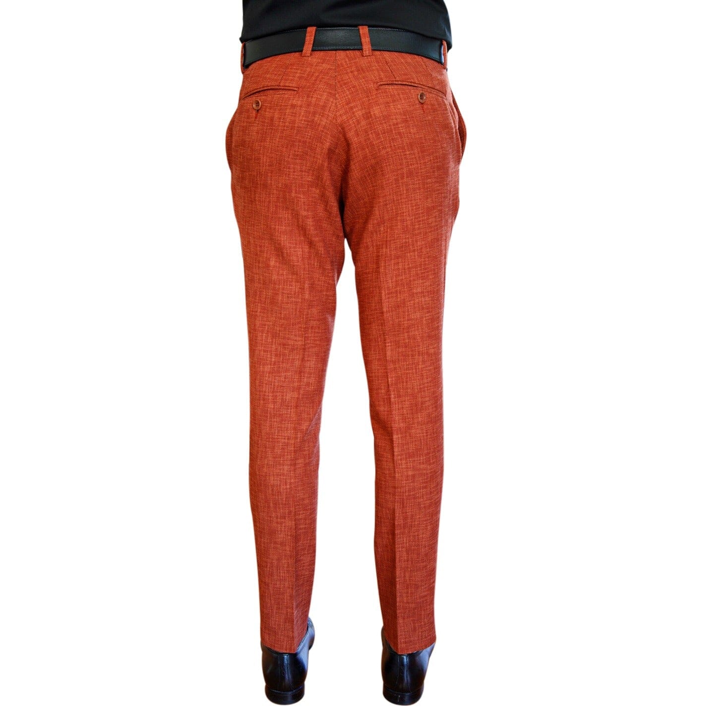 Brick Lino Tweed Trousers-5