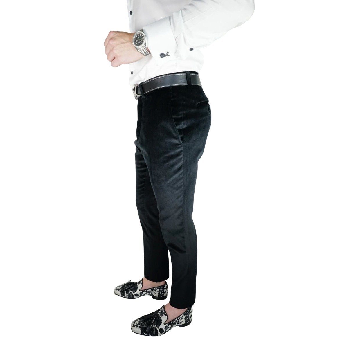 Black Velvet Trousers-3